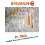 Sylvania 60W Double Life 3 Pack -12 Bulbs 120VOLT 60B10CDLBL/4 10540 Candelabra. Fixed Price $28.00.