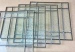 Set Lot X Leaded Glass Panels 14 Square Beveled Clear Architectural Windows. Fixed Price $83.99.