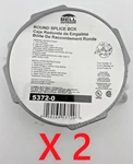 (lot Of 2) Hubbell Outdoor 5372-0 Round Gray Splice Box Five Outlets 3/4". Fixed Price $6.00.