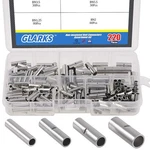 Glarks 220PCS Non-insulated Butt Connectors Assortment Kit, Silver. Fixed Price $15.91.
