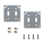 4 Inch Square Double Toggle Switch Electrical Cover,exposed Work For .... Fixed Price $19.19.