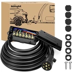 Nilight 7 Way Trailer Rv Cord Cold Weather Wire Double Contact Plug 12" New Box. Fixed Price $43.99.