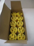 Cooper Wiring 4409-BOX, Vinyl Plug Yellow, 10PC/LOT, 20A-125V, New. Fixed Price $52.00.