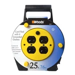 Southwire Woods 25-FT 16/3 Multi- Outlet (4) Extension Cord Reel Power Station. Fixed Price $29.10.
