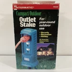 Green Intermatic HS312 Outdoor Outlet Stake Extension Cord - Open Box. Fixed Price $20.00.