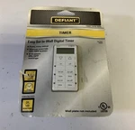 Defiant 1001 549 998 15A 120V 1800W Easy Set In-wall Digital Timer, White "L1C". Fixed Price $5.85.