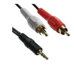 Axis 10FT 3M Black Y Cable Gold 3.5MM Male To Left Right Rca Phono Plugs. Fixed Price $5.39.