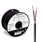 Voltive 16/2 Speaker Wire, In-wall CL3 & Direct Burial, Black, 100FT,. Fixed Price $73.11.