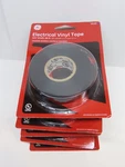 5 Rolls Of Ge Electrical Vinyl Tape Black 3/4" X 66' (22 Yds) Insulates Protects. Fixed Price $5.95.