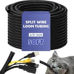 Kanayu Split Flame Retardant Wire Loom High 1/4&APOS;&APOS;-50 Ft, Black. Fixed Price $20.08.