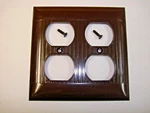Brown Sierra Duplex Receptacle Outlet Wall Cover Plate Two Gang Uniline. Fixed Price $19.99.