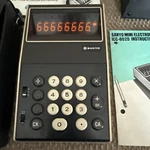 Sanyo Model ICC-802D Calculator Includes Case Power Supply Original Paperwork. Fixed Price $450.00.