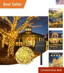 Versatile 40 Ft Waterproof Solar Led String Lights - Perfect For Any Celebration. Fixed Price $16.10.