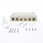 Hubbell Office White 12-PORT Keystone Housing Surface Mount Data Box ISB12OW. Fixed Price $14.71.