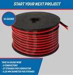 Gs Power Gauge Wire (16 Awg) - 100 Foot, Pure Copper, Stranded, Red/black. Fixed Price $30.00.