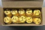 Vintage Eagle Electric 1-15P Yellow Plug 15A 125V 2-PRONG Box Of 10 Nos. Fixed Price $57.00.