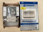 Sigma Electric 16449 Weatherproof Rectangular Gfci Outlet Kit, White New Nib. Fixed Price $34.99.