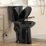 21" Extra Tall Elongated Two Piece Toilet 1.28 Gpf For Seniors Person Black. Fixed Price $239.99.