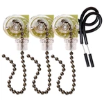 3 Pack Ceiling Fan Pull Chain Switch Zing Ear ZE-109 Two-wire Light. Fixed Price $10.06.