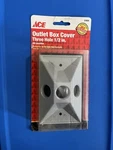 Ace 31659 Outlet Box Cover Three Hole 1/2 In.. Fixed Price $12.00.