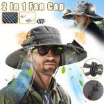 Sun With Dual Fans Solar & Usb Powered Cooling Hats Wide Brim Fishing Bucket. Fixed Price $31.34.