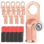 Airic 10 Pcs Ul Listed 6 Awg - 3/8 Battery Cable Lugs, Heat Shrink Ring Termi.... Fixed Price $17.90.