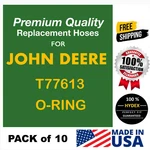 T77613 New Replacement O-ring For John Deere, Pack Of 10. Fixed Price $12.99.