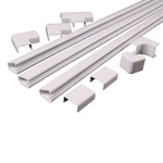 Wiremold Cord Cover Kit 12 Ft White Hider Cable Raceway Pvc Wall Channel. Fixed Price $36.35.
