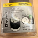 Legrand Pass & Seymour Turnlok Industrial Spec Grade Locking Plug, 30A L630PCCV3. Fixed Price $6.00.