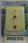 Wall Jack Modular Outlet Phone Modem Coaxial Connection Phillips SDJ6004/I7 Almo. Fixed Price $5.59.