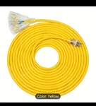 25 Ft Heavy Duty Extension Cord Construction Grade Power Cable Safety Yellow. Fixed Price $30.00.