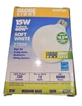 Satco S7304 Globe Light 15W 120V Soft White 2700K Fluorescent Lamp Medium Base. Fixed Price $9.99.