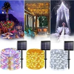 100LED 39FT Solar Battery Operated Mini Copper Wire String Fairy Lights Gala. Fixed Price $10.82.