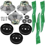 48" Deck Spindle With Pulley & Blade John Deere X300 X304 X310 X320 X360 X530. Fixed Price $150.00.