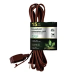 Go Green Power Inc. 16/2 15FT Household Extension Cord With 3 Outlets, Brown .... Fixed Price $14.99.