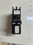 Federal Pacific 120/240V 50A Stab-lok Circuit Breaker Black (0250). Fixed Price $15.00.