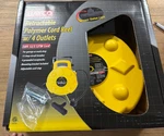Bayco SL-8904 Retractable Polymer Cord Reel W/ Outlets 50 Ft. 12/3 Yellow New. Fixed Price $104.49.