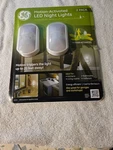 Ge Motion Activated Led Night Lights 2PK Set Soft White Wall Plug In New. Fixed Price $24.99.