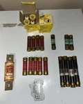 Lot Of (33) Misc. Fuses Limitron, Cooper Bussmann Eagle Leviton. Fixed Price $97.00.