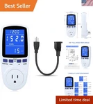 Upgraded Watt Meter Power Monitor Blue & White. Fixed Price $25.99.