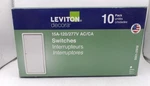 Leviton M32-05601 Decora 15A 1POLE Rocker Quiet Light Switch White 10-PACK. Fixed Price $18.88.