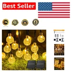 72FT Waterproof Solar Led String Lights - 120 Bulbs, Perfect For Outdoor Events. Fixed Price $40.99.