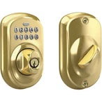 Schlage BE365 V 505 Plymouth Keypad Deadbolt, Electronic Keyless Entry Lock. Fixed Price $99.00.