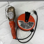 Woods Wire Extension Cord Reel With Trouble Light, 20FT, 3 Prong Plug. Fixed Price $25.95.