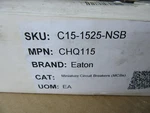 Eaton CHQ115 Circuit Breaker 1P 15A 120/240V New With Free Shipping. Fixed Price $13.49.