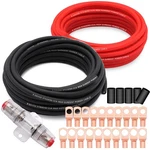 Taukealugs Gauge Wire Copper Clad Aluminum Cca 50FT Black/red With Lugs.... Fixed Price $55.14.