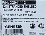 Southwire Genesis 3204 22/4C Shielded Plenum Control Cable Cmp White /100FT. Fixed Price $34.99.