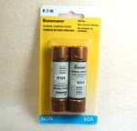Eaton Bussmann BP/NON-60 General Purpose 60A 250VAC Cartridge Fuses Pack. Fixed Price $11.99.