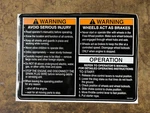 Simplicity 1716747SM Decal - Hood Operating Instructions. Fixed Price $31.99.