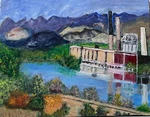Valmont Power Station Boulder Co Original Acrylic Painting Piece Of History. Fixed Price $60.00.